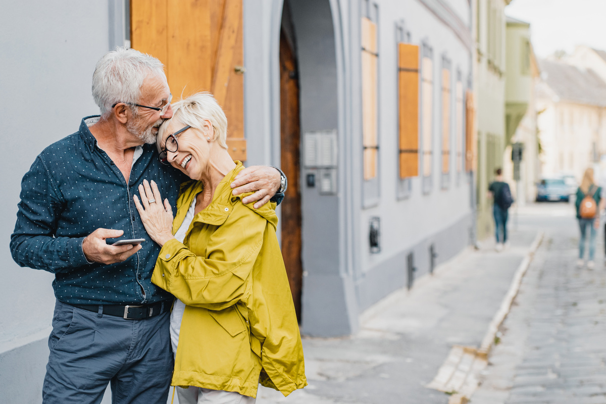 Senior couple on a journey